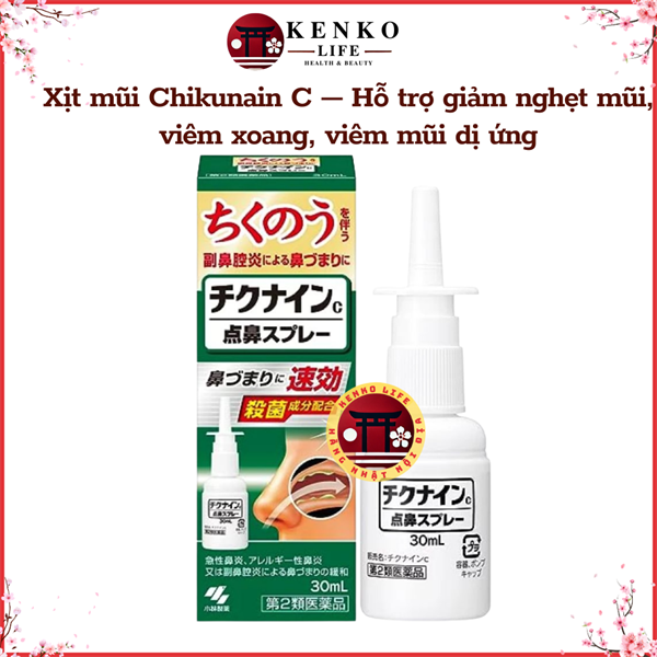 Xịt mũi Chikunain C – Hỗ trợ giảm nghẹt mũi, viêm xoang, viêm mũi dị ứng