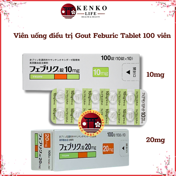 Viên uống điều trị Gout Feburic Tablet 100 viên