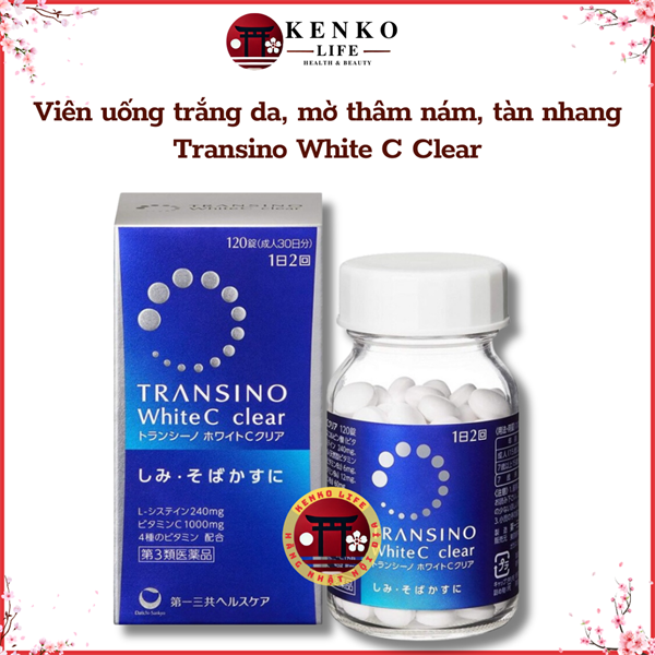 Viên Uống Trắng Da Giảm Nám Transino White C Clear 120 viên