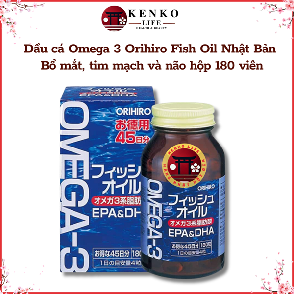 Dầu Cá Omega 3 Orihiro 180 Viên