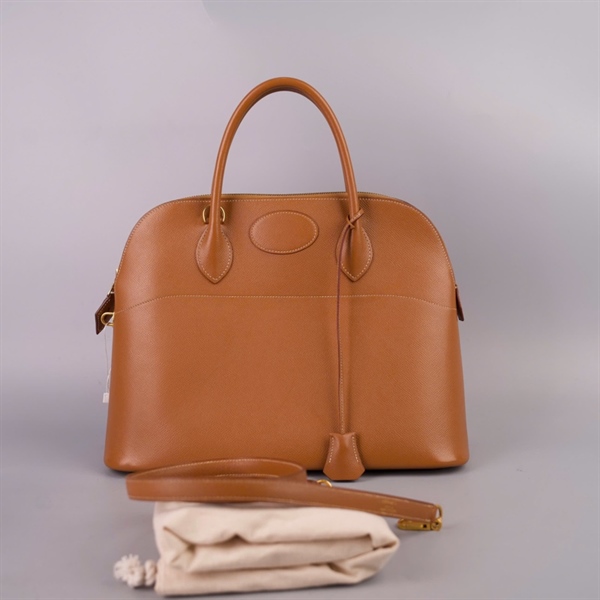 Túi Hermes Bolide nâu kèm 2 chìa sz36 (LTB) KG+