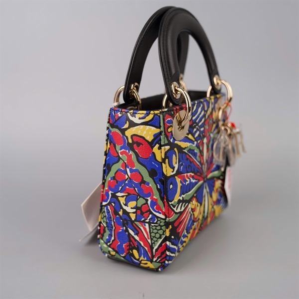 Túi Dior Lady đen họa tiết (05-BO-0178) szmini (BMC) KG+