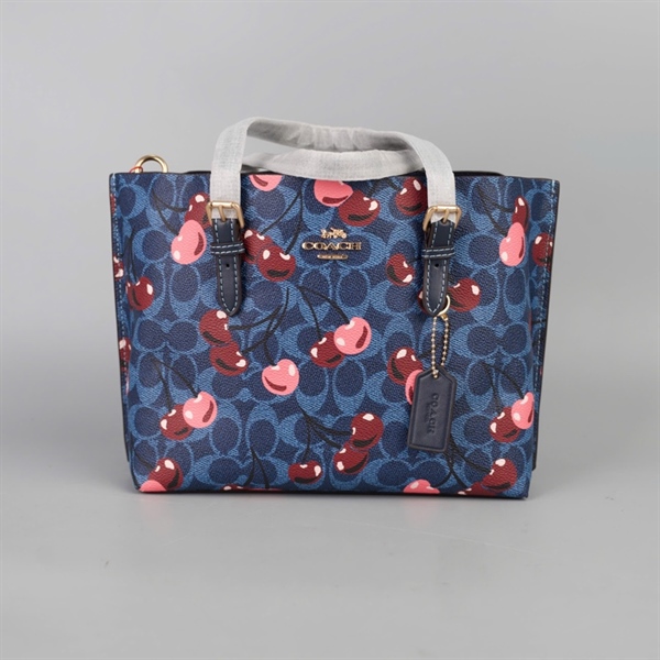 Túi Coach cherry xanh đậm sz24 +