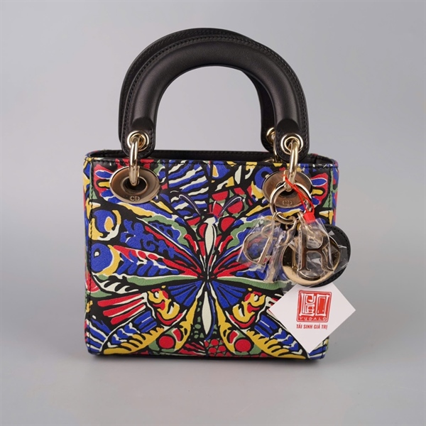 Túi Dior Lady đen họa tiết (05-BO-0178) szmini (BMC) KG+