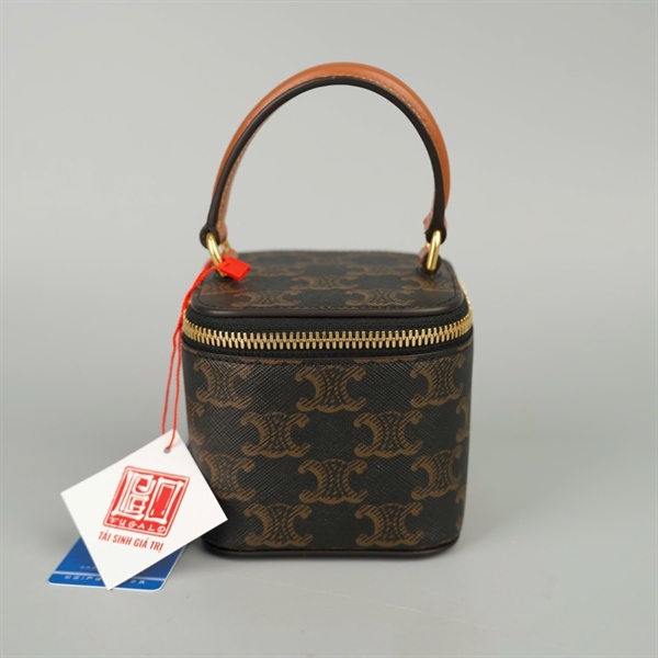 Túi Celine Vanity nâu sz10 kèm tag xanh (A-T) KG+