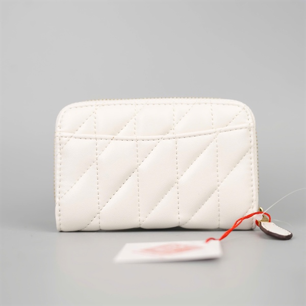 Ví Coach trắng có khóa zip +