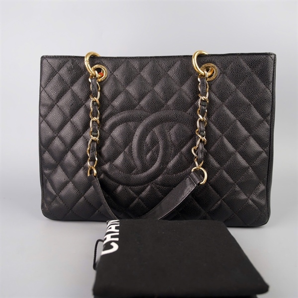 Túi Chanel Tote GST đen (19282740) sz33 (LTB) KG+