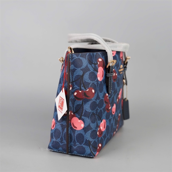 Túi Coach cherry xanh đậm sz24 +