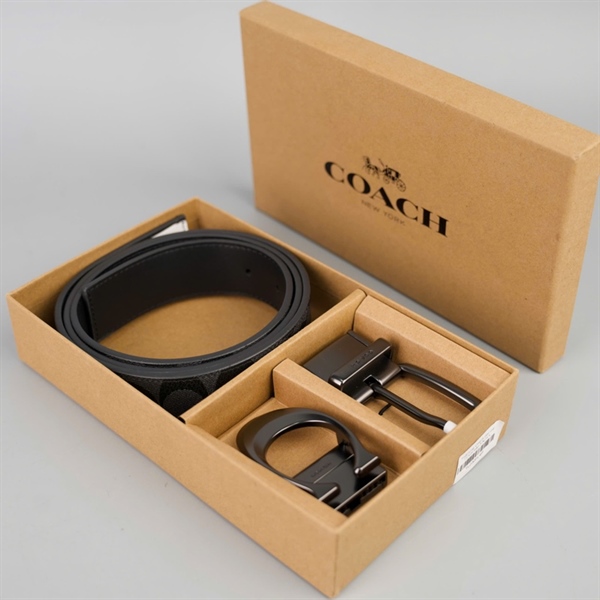 Thắt lưng Coach đen dài 117cm bản 3.5cm +