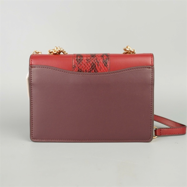 Túi Coach đỏ phối nâu sz21 +