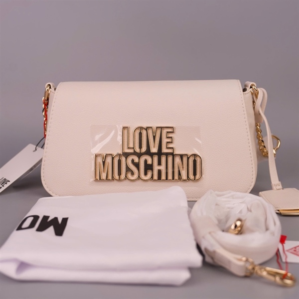 Túi Moschino trắng sz25 +