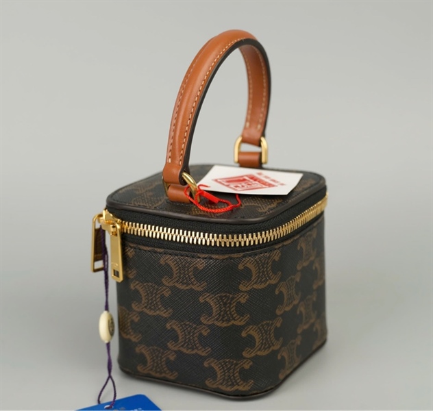 Túi Celine Vanity nâu sz10 kèm tag xanh (A-T) KG+