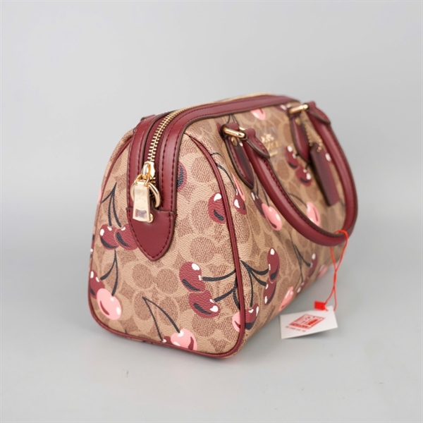 Túi Coach speedy nâu cherry sz24 +