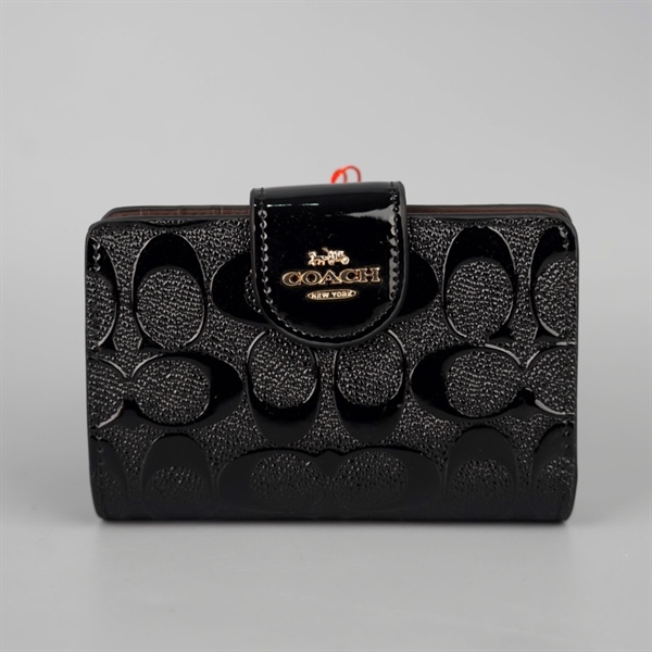 Ví Coach đen dập nổi +