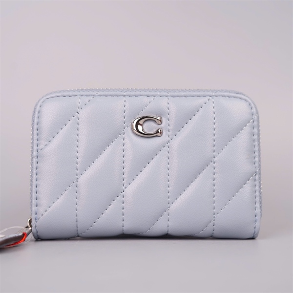 Ví Coach xanh có khóa zip +