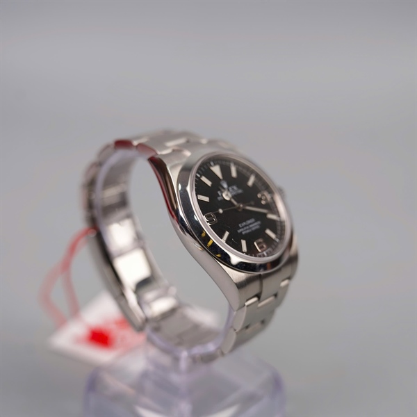 Đồng hồ Rolex bạc mặt tròn đen (8A0878R2) sz38mm (LTB) KG+