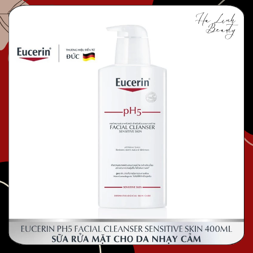 Sữa rửa mặt cho da nhạy cảm Eucerin PH5 facial cleanser Sensitive skin 400ml