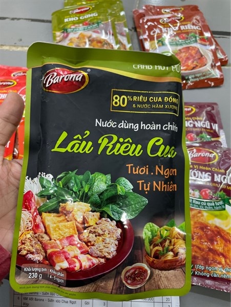 Nước dùng hoàn chỉnh lẩu riêu cua Barona 230g