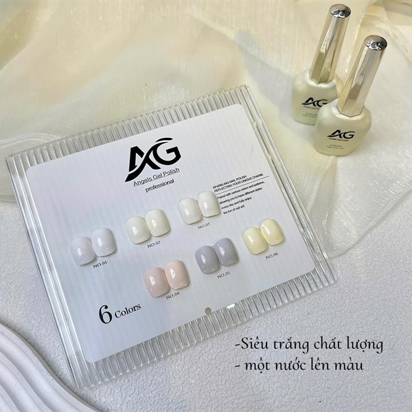 Combo Set 6 màu sơn gel UV Trắng TDH