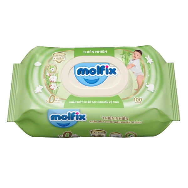 Khăn ướt Molfix sach khuẩn vệ sinh