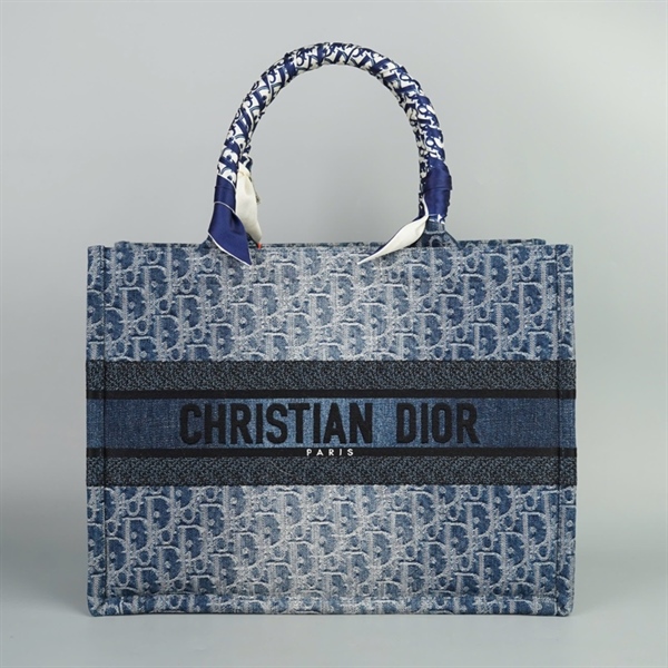 Túi Dior Tote demi xanh bò (50-MA-0254) sz35 KG+