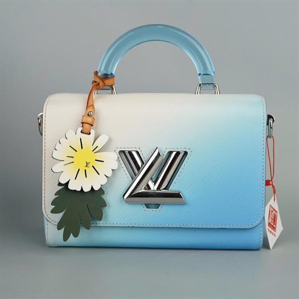 Túi LV Twist handle xanh omber kèm gương + charm sz23 (BMC)+