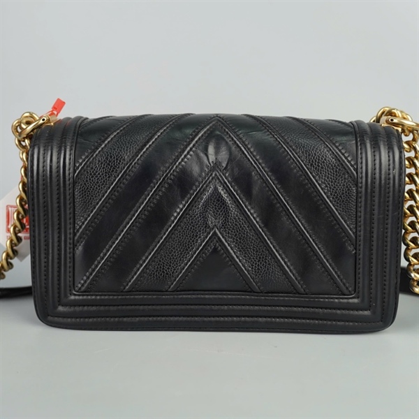 Túi Chanel Boy đen sọc (22647713) sz24 KG+