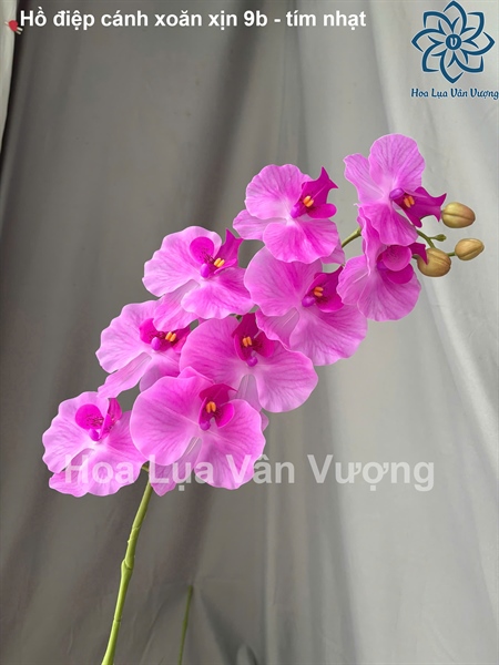 Hồ điệp cánh xoăn xịn 9b - tím nhạt - Hồ điệp, lan - Hoa Lụa Vân Vượng
