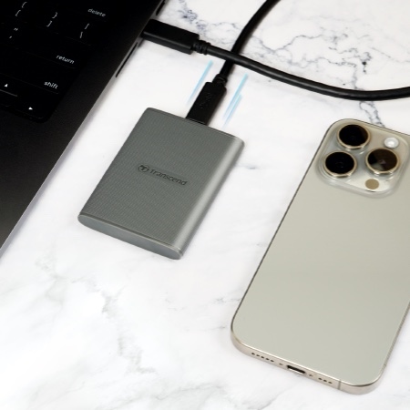 Ổ cứng di động SSD 1TB Transcend ESD360C 3D NAND flash USB 3.2 Gen 2×2