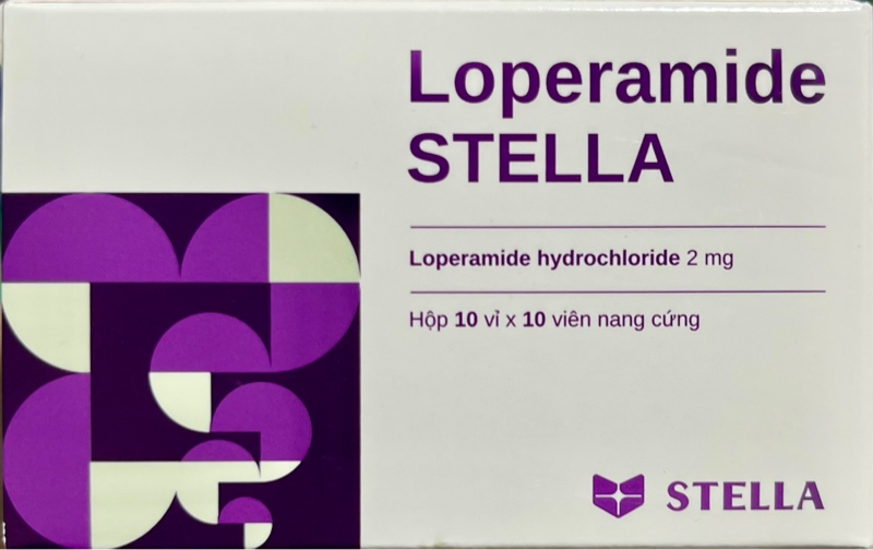 Thuốc Loperamide Stella 2mg - CTTNHH LD Stellapharm - Chi nhánh 1 - Điều trị tiêu chảy (Hộp 10 vỉ x 10 viên)