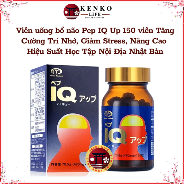 Viên uống Pep IQ Up bổ não tăng trí nhớ Nhật Bản 150 viên