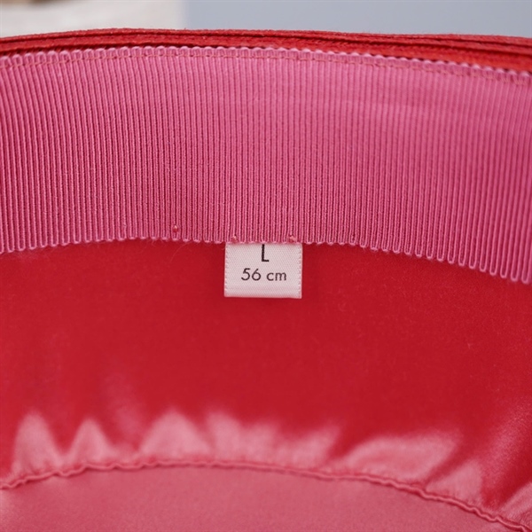 Nón GG nude phối đỏ đen KG+