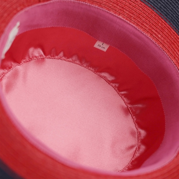 Nón GG nude phối đỏ đen KG+