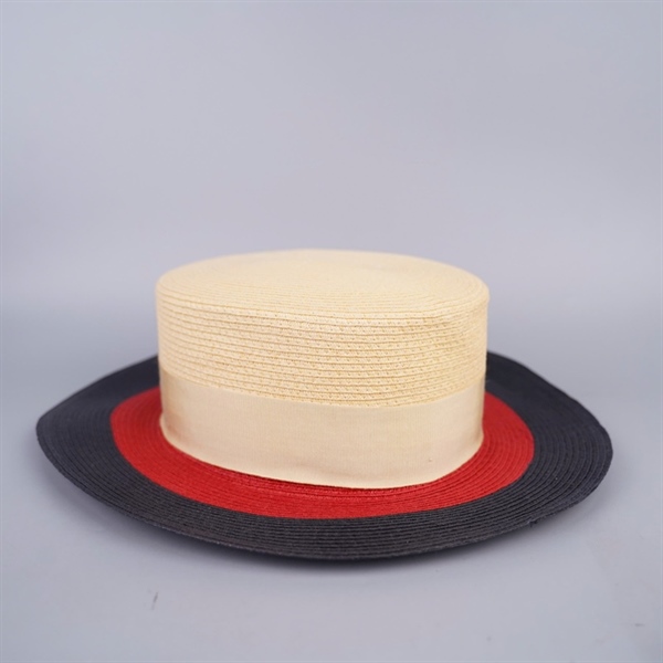 Nón GG nude phối đỏ đen KG+