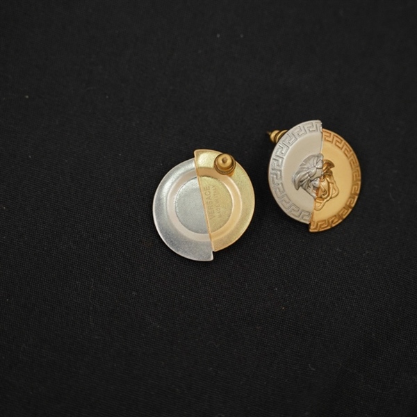 Bông tai Versace vàng xám KG+