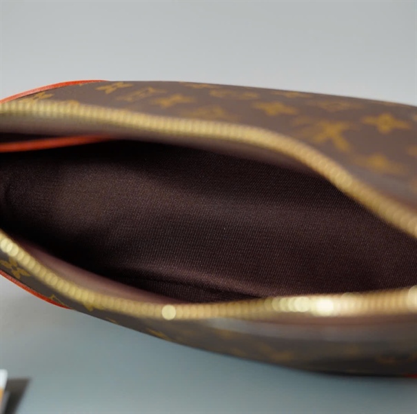 Túi LV Boulogne hoa nâu viền nâu 2strap sz24 KG+