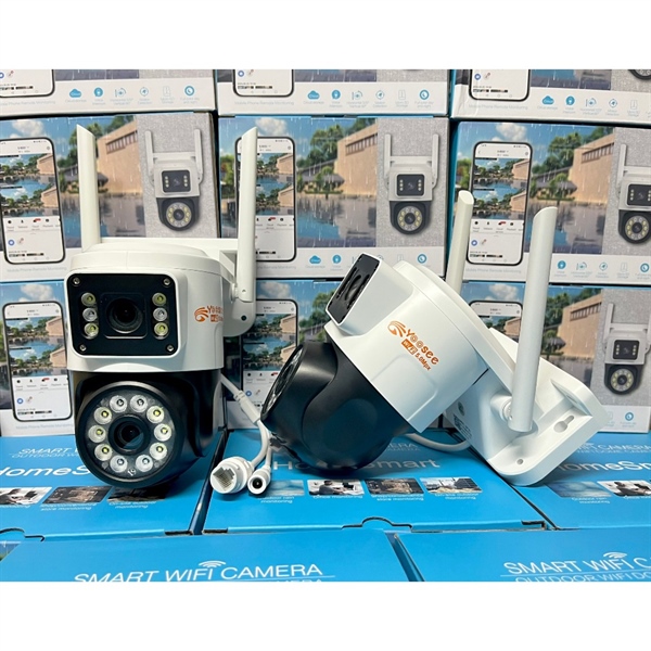 Camera ip wifi Yoosee PTZ 2 mắt 5MP QPT36 có màu 24/7