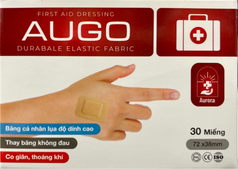 Băng cá nhân Augo 72 x 38mm (Hộp 30 miếng)