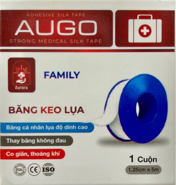 Băng keo lụa Augo Silk Tape 1,25cm x 5m