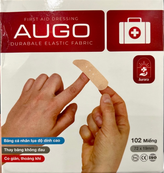 Băng cá nhân Augo 72 x 19mm (Hộp 102 miếng)