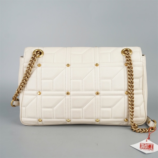 Túi GG Marmont trắng 443496467891 sz30 (BQ) KG+