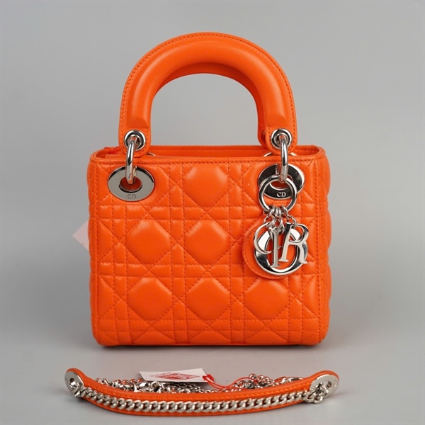 Túi Dior Lady cam sz Mini (BQ) KG+