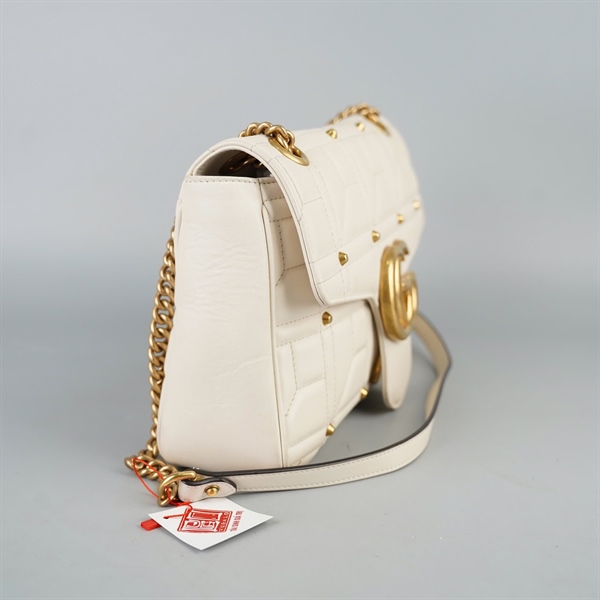 Túi GG Marmont trắng 443496467891 sz30 (BQ) KG+