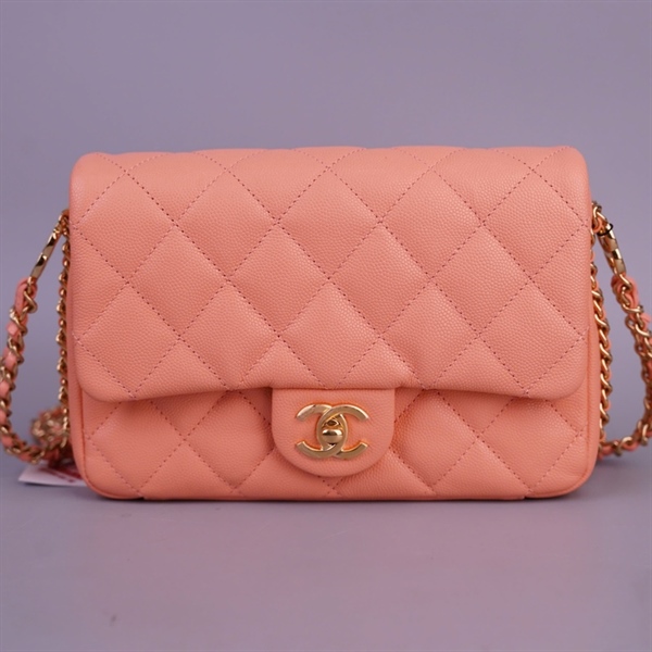 Túi Chanel hồng cam (G7ACJNJC) sz21 (BQ) KG+