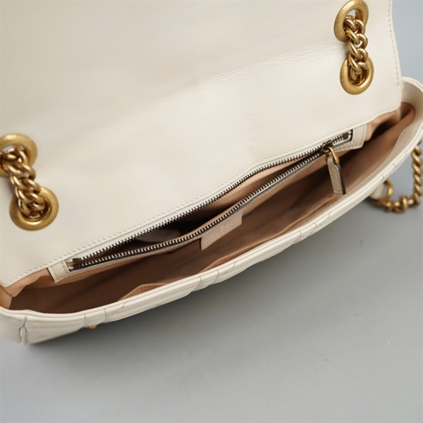 Túi GG Marmont trắng 443496467891 sz30 (BQ) KG+