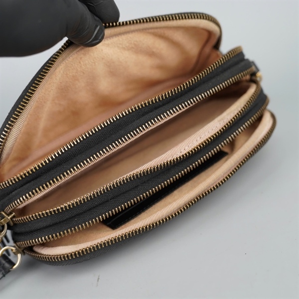 Túi GG đeo chéo marmont đen sz20 (BQ) KG+