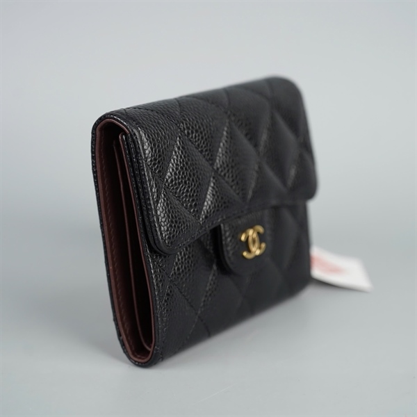 Ví Chanel đen gập 3 (T6CCU6C) +