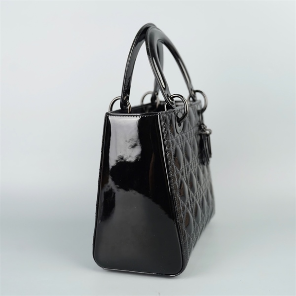 Túi Dior Lady đen sz M (BQ) KG+