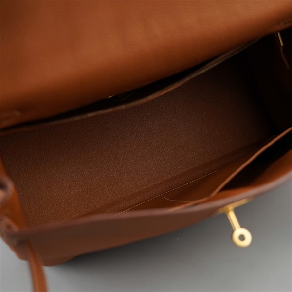 Túi Hermes Kelly nâu kèm ổ + 2 chìa sz35 (BQ) KG+