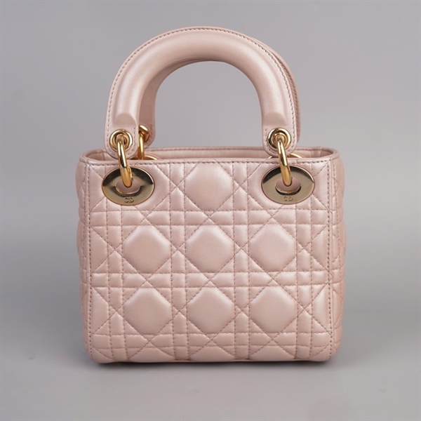 Túi Dior Lady nude (17-B0-0196) sz mini (BQ) KG+